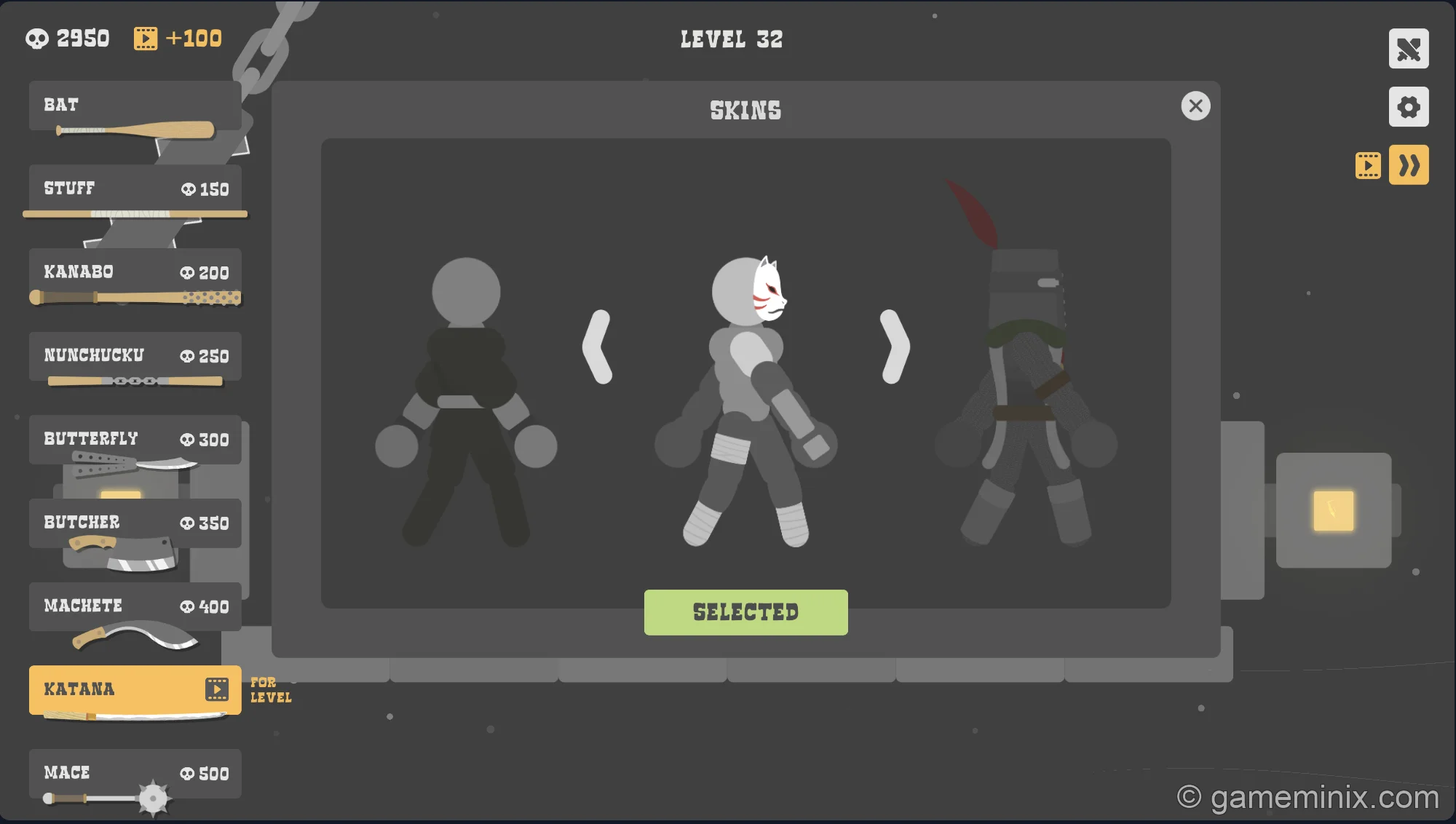 Ragdoll Hit cat mask skin customization option